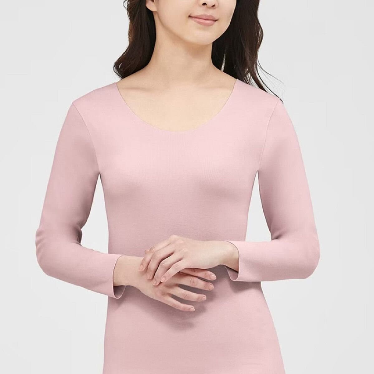 Gunze Pakaian Dalam Wanita Berbulu Panjang dengan Tekstur Hangat Merah Jambu L