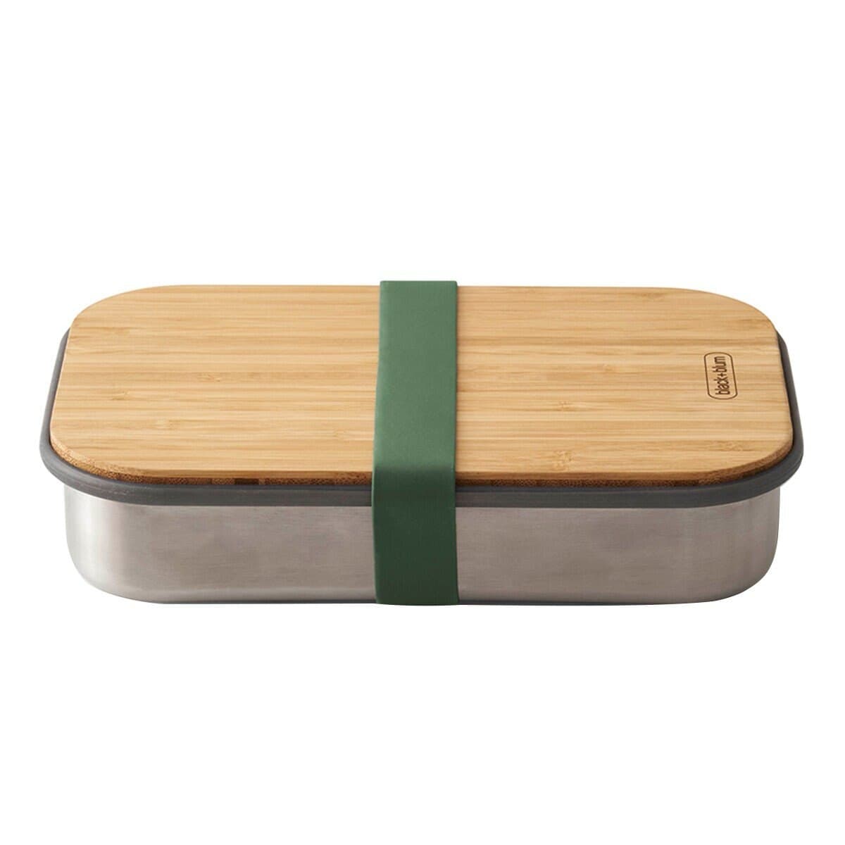 black+blum Kotak Makan Stainless Steel 900 ml Hijau Zaitun