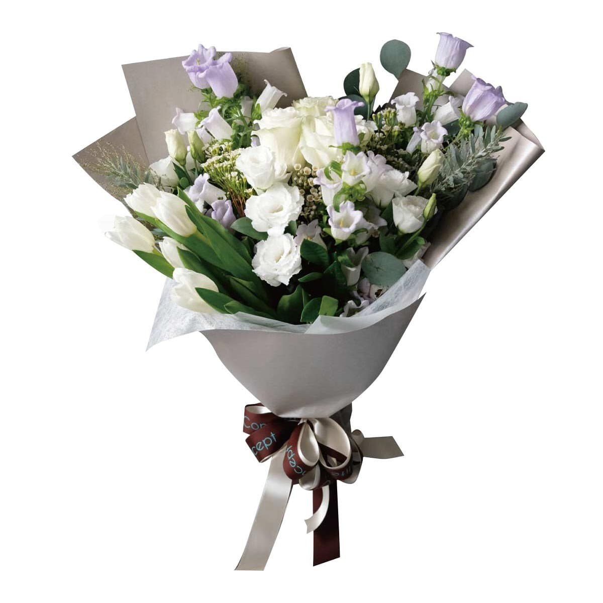 Berikan Buket Buket Bunga Putih & Hijau