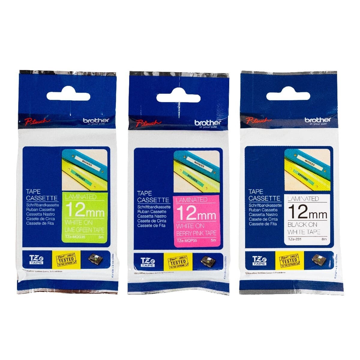 Strip Label Kerang Brother TZe 3 Gaya X 1 Set