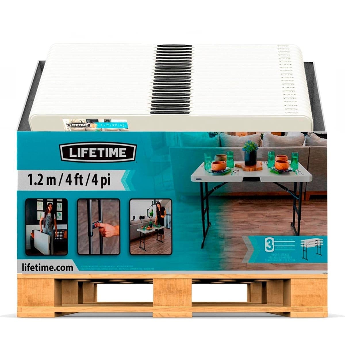 Meja Lipat 4ft Seumur Hidup 21pcs