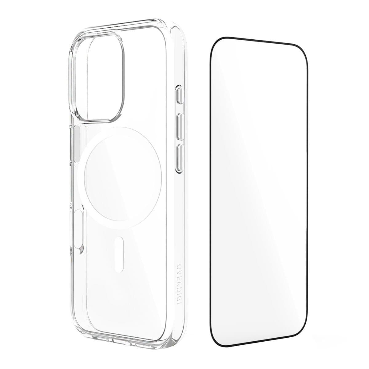 OVERDIGI Aurora V3 Magnetik Anti Pecah dan Pelindung Transparan Untuk iPhone16 Pro dengan Lapisan Kaca Full Cover