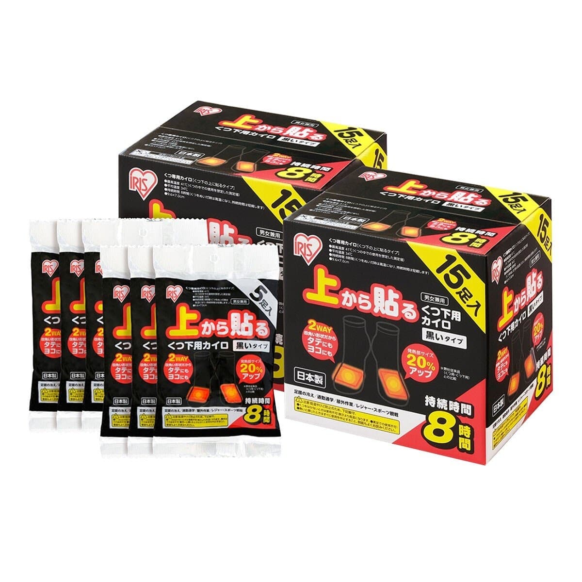 IRIS OHYAMA Paket Pemanas Kaki Seperti Sock 15 pasang X 2 kotak