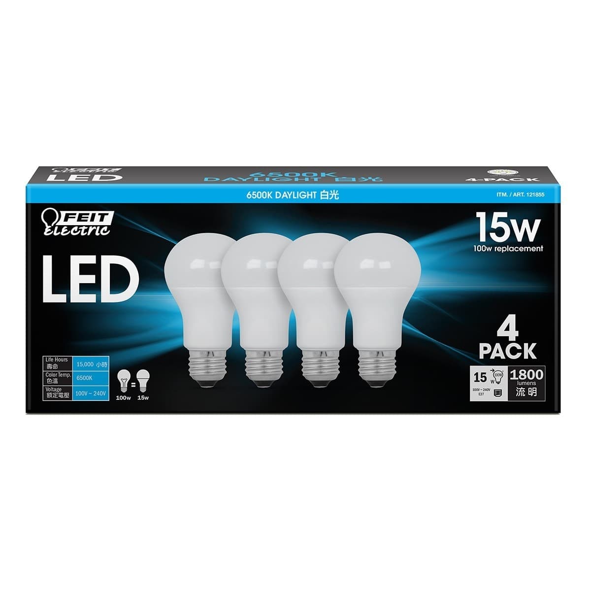 Feit LED Bulb Putih 15W 4 buah
