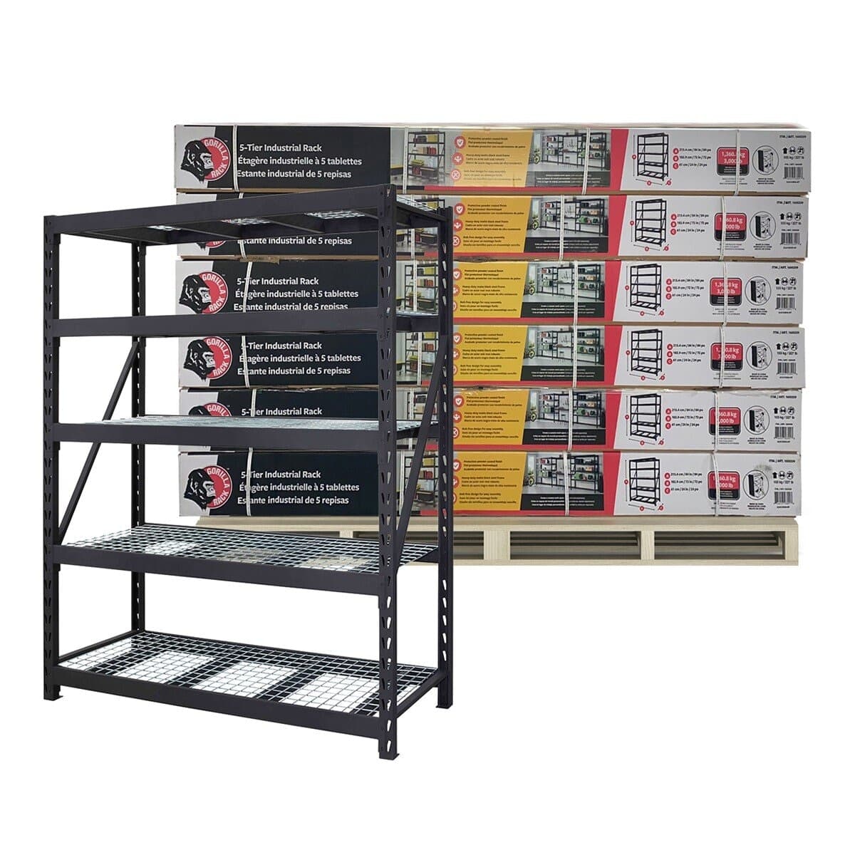 Gorilla Rack Rak Penyimpanan Bertingkat 5 Tingkat 6 pcs