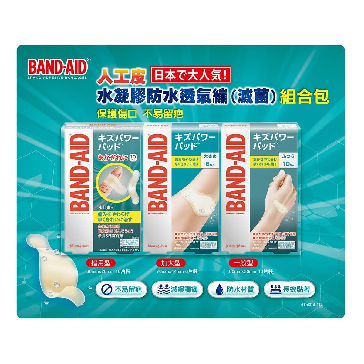 BAND-AID luka lembut waterproof breathable (steril) kit