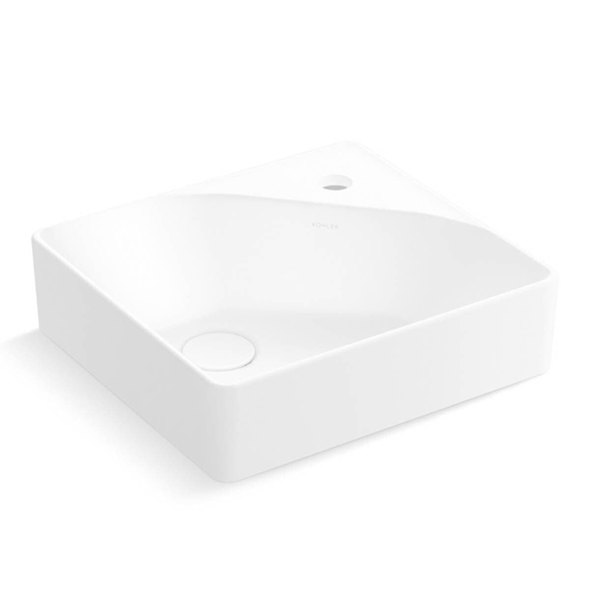 Wastafel Bujur Independen Kohler dengan Lubang Keran