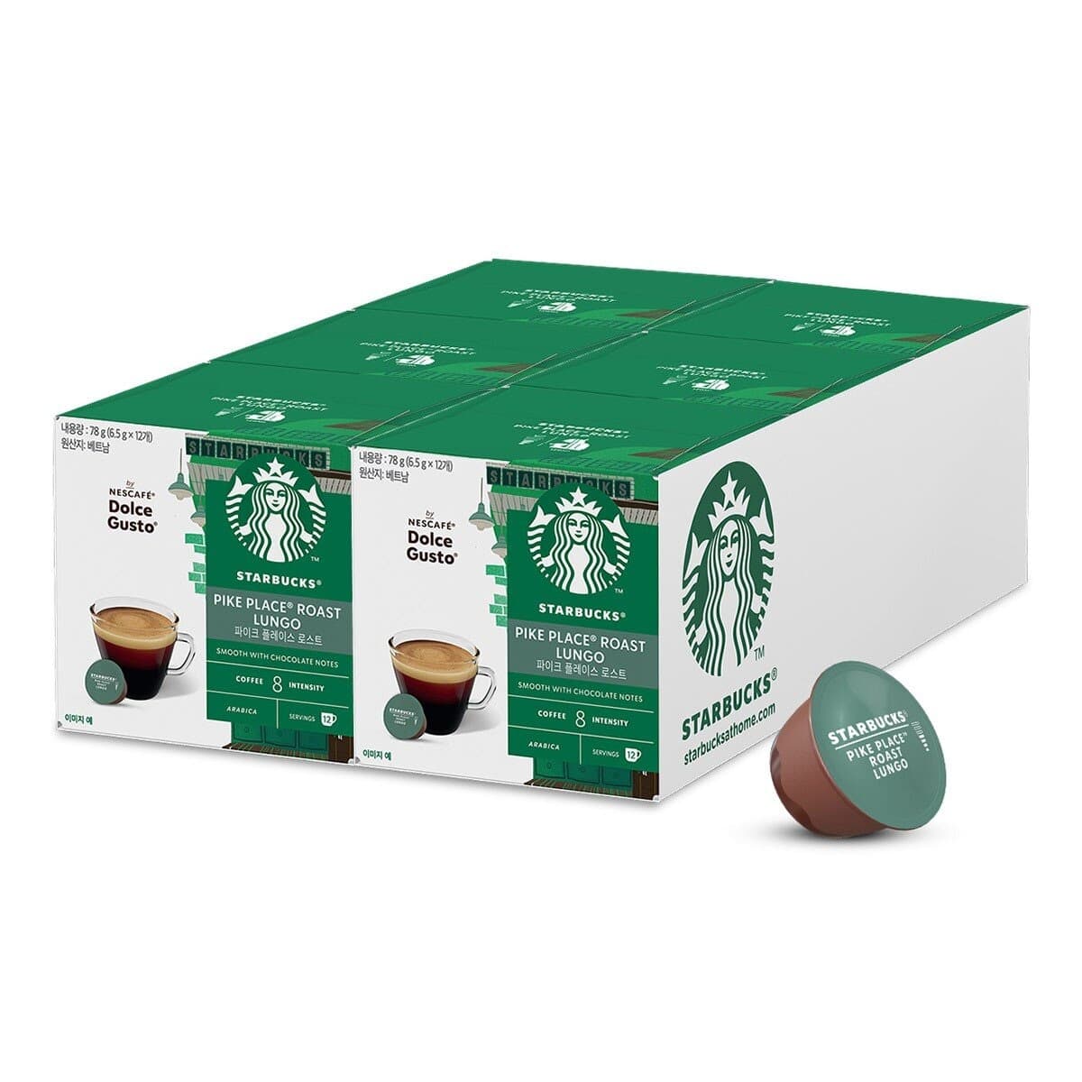 Starbucks Pike Place Market Americano Kapsul 72 Untuk Mesin NESCAFE Dolce Gusto