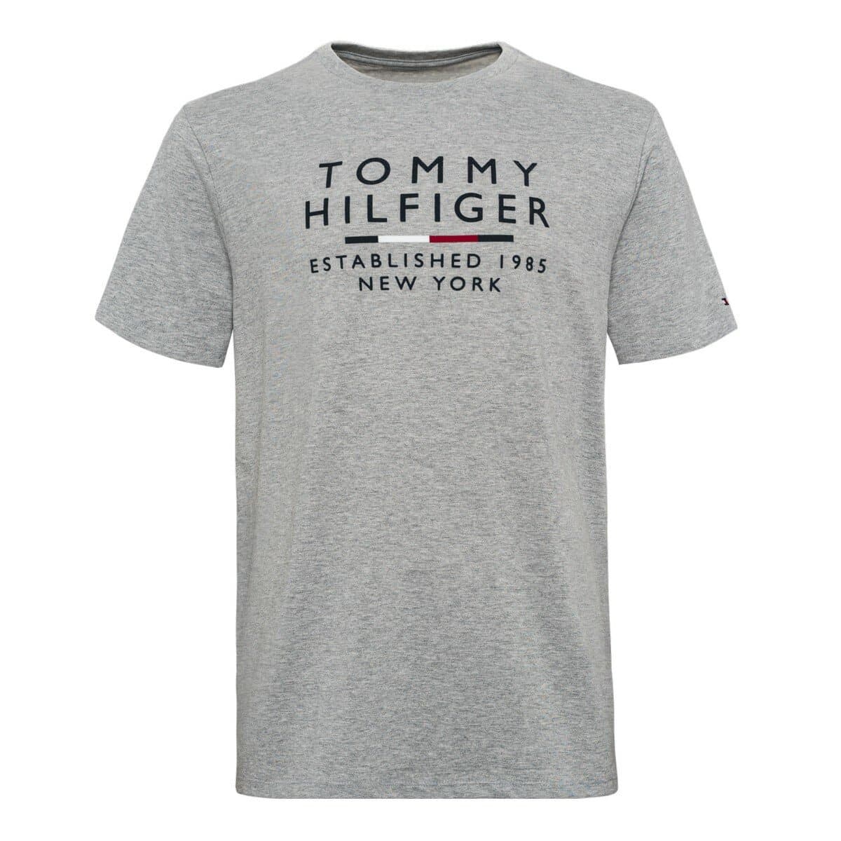 Tommy Hilfiger Pria T-Shirt Lengan Pendek Warna Abu-Abu XL