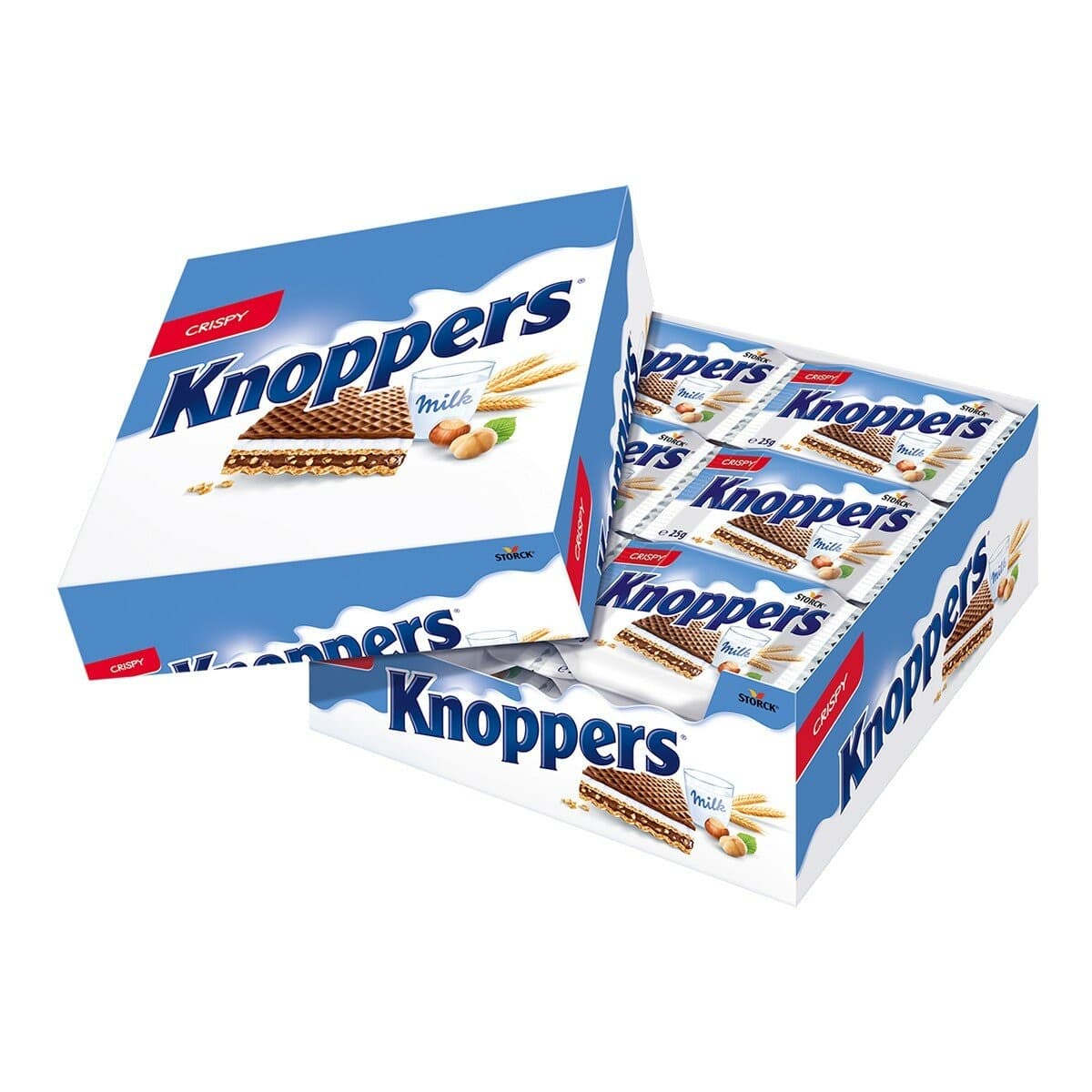 Knoppers wafer cokelat susu 25 gram X 24 buah