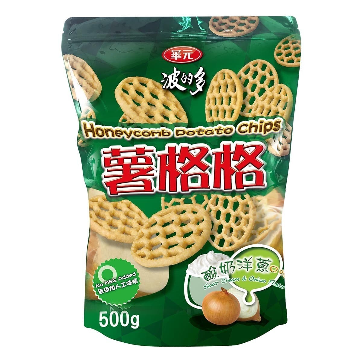 Huayuan Yoghurt Crispies Rasa Bawang Prey 500 gram