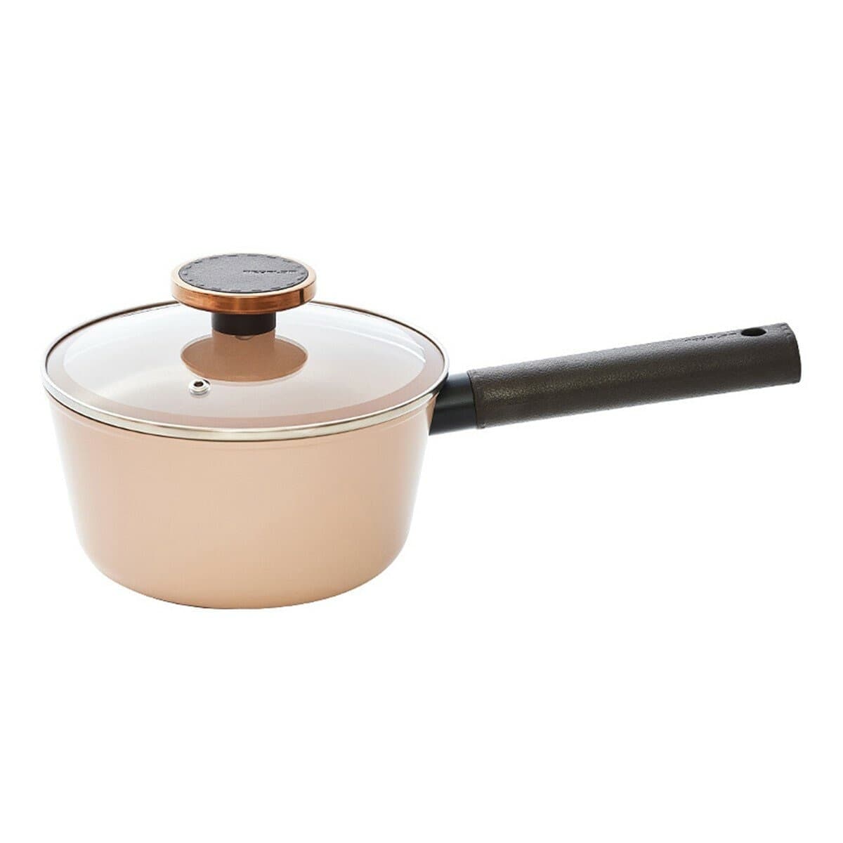 Neoflam Mystery Seri Panci Teflon Anti-lengket dengan Penangan Satu dan Tutup Kaca 18 cm / 1,8 Liter