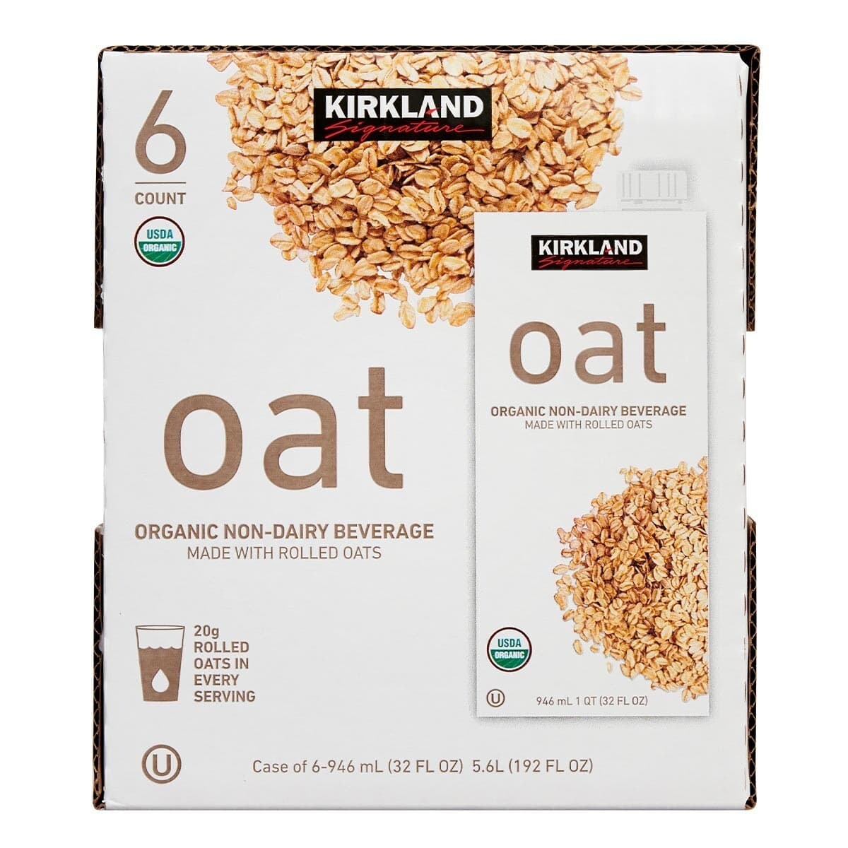 Kirkland Organic Oat Drink 946 ml X 6 Botol