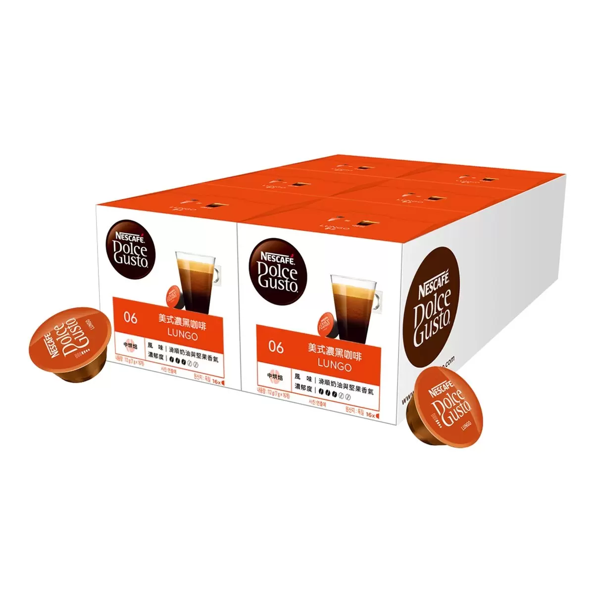 NESCAFE Dolce Gusto Americano Intense Coffee Capsule Set 96 Butir Untuk Mesin NESCAFE Dolce Gusto