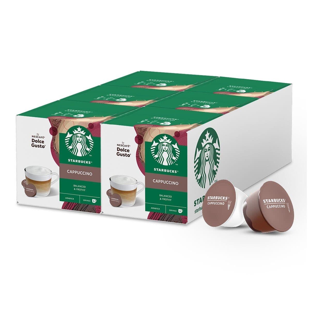 Starbucks Cappuccino Coffee Capsules 72 pcs Cocok untuk NESCAFE Dolce Gusto Machine