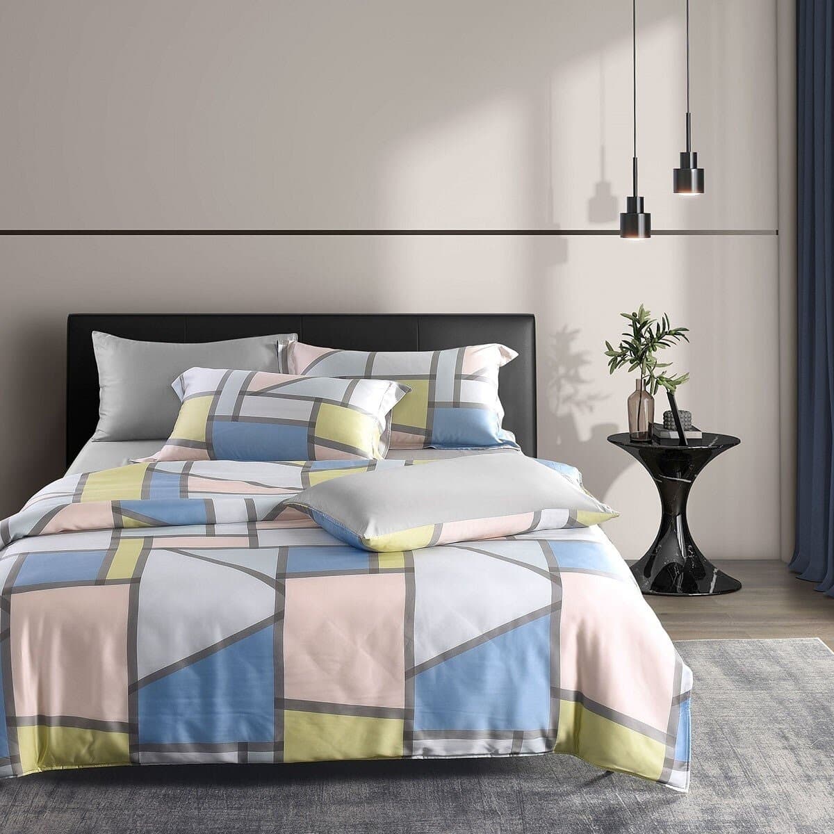 Don Home Lycra Cover Bed Two in One Set 152 cm x 190 cm Celosia