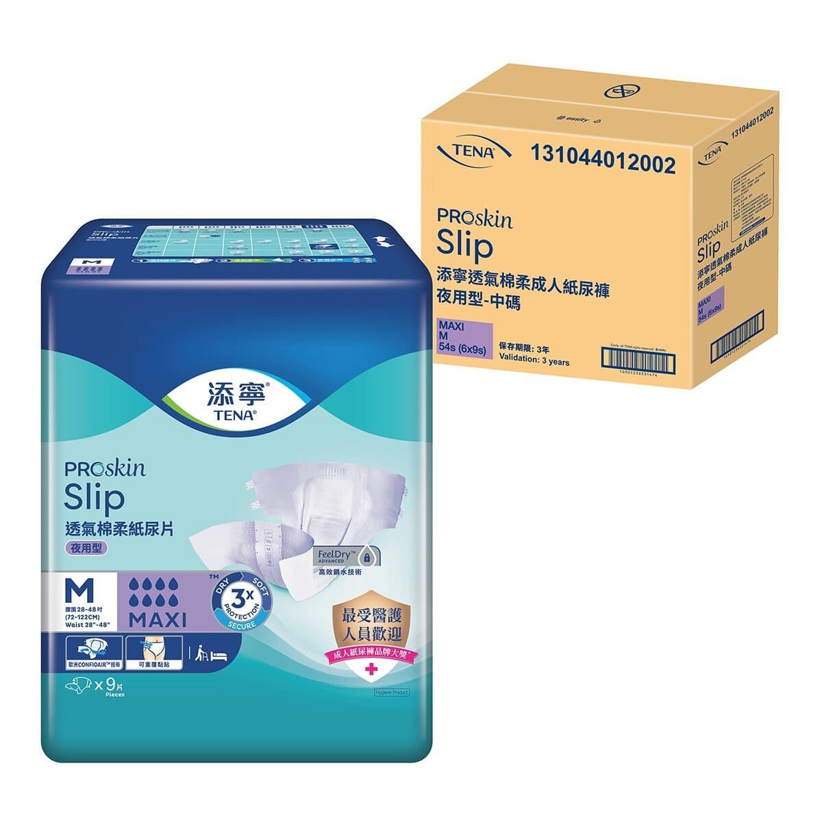 TENA Popok Anak Malam Warna Putih Ukuran M 54 Lembar