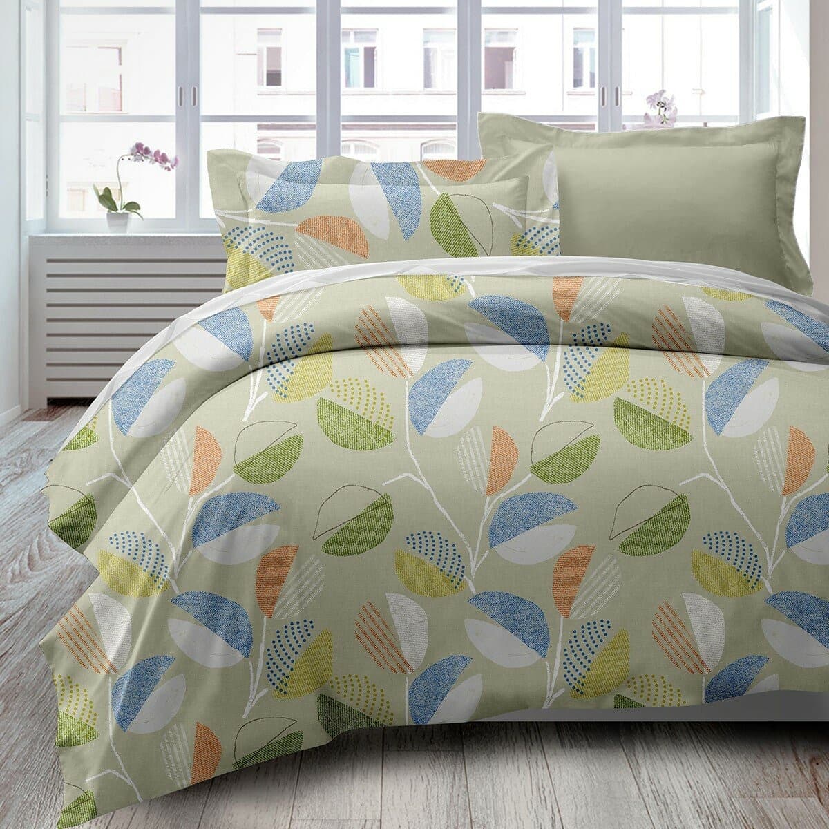 Caliphil US Cotton Double XL Twin Comforter Set 183cm X 190cm Coffee Tree