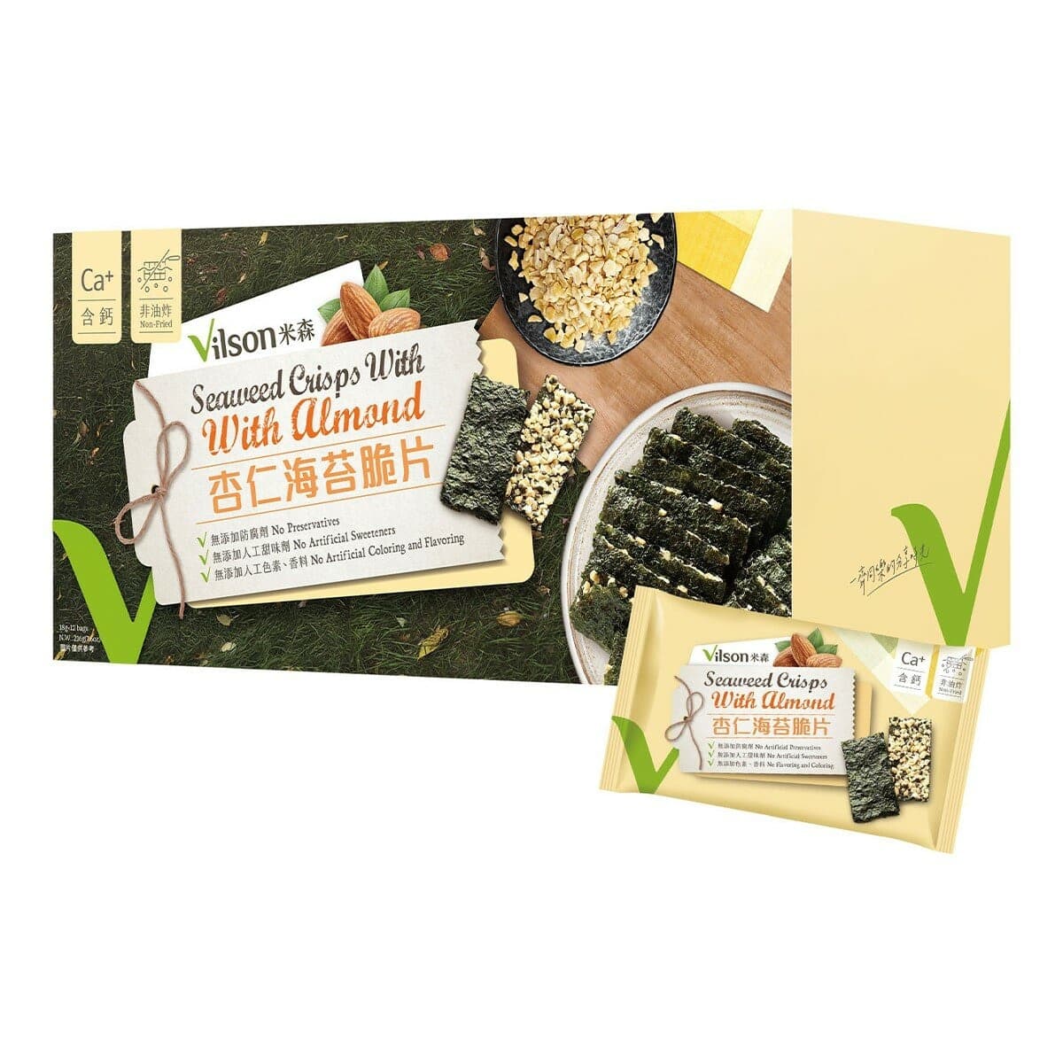 Misson Almond Nori Crisps 18 gram X 12 pack