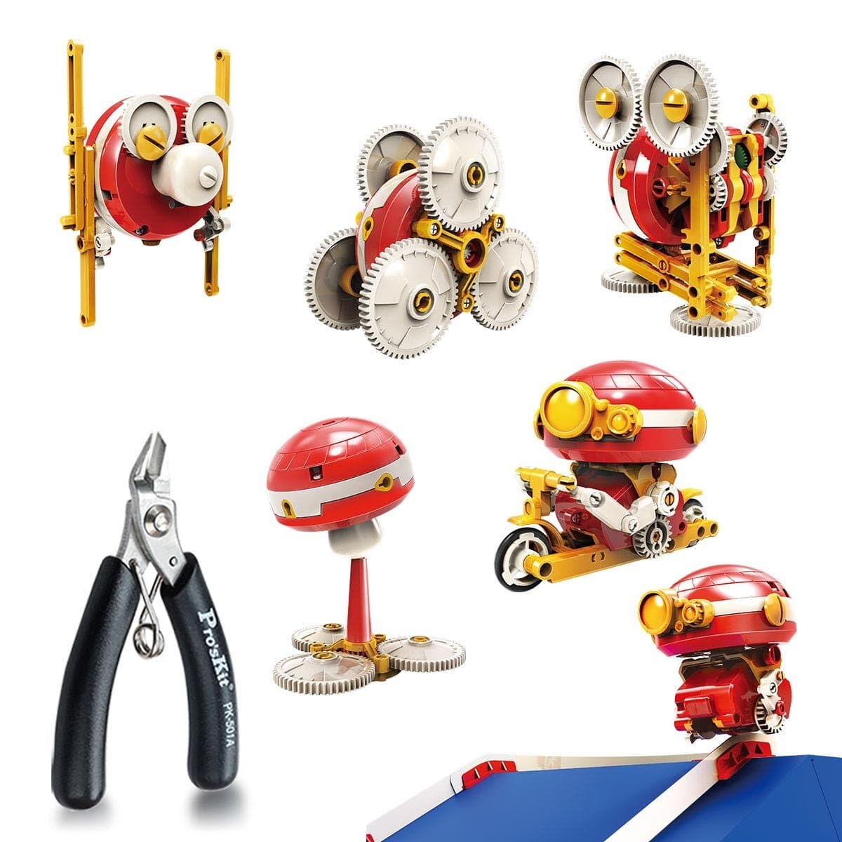 Pro'sKit 6-in-1 Swinging Gyro Set dengan Penjepit / 8+ tahun