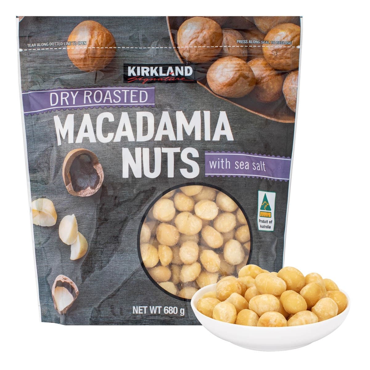 Kirkland kacang macadamia garam panggang 680 gram