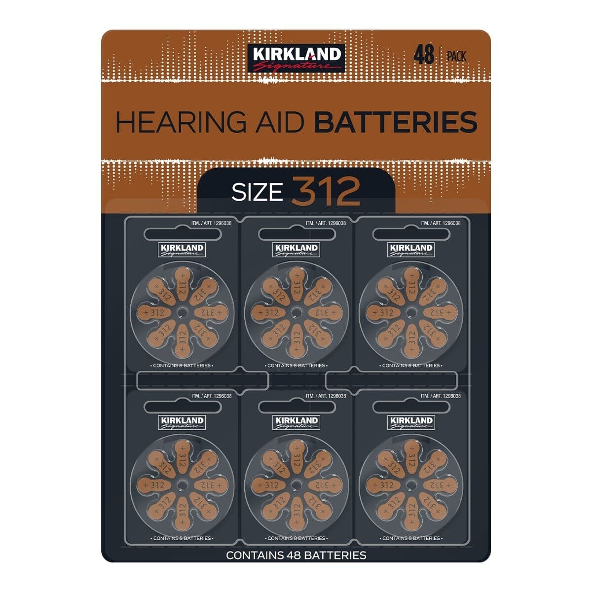 Kirkland Baterai Telinga Berbentuk Kotak Ukuran 312