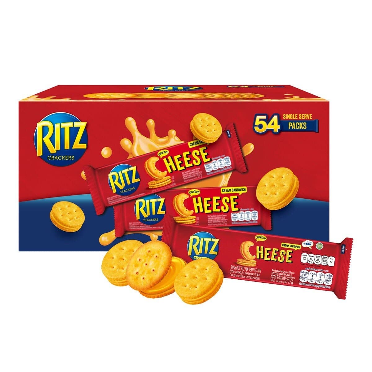 Ritz Cheese Sandwich Biscuit Share Pack 27 gram*54 bungkus Total 1458 gram