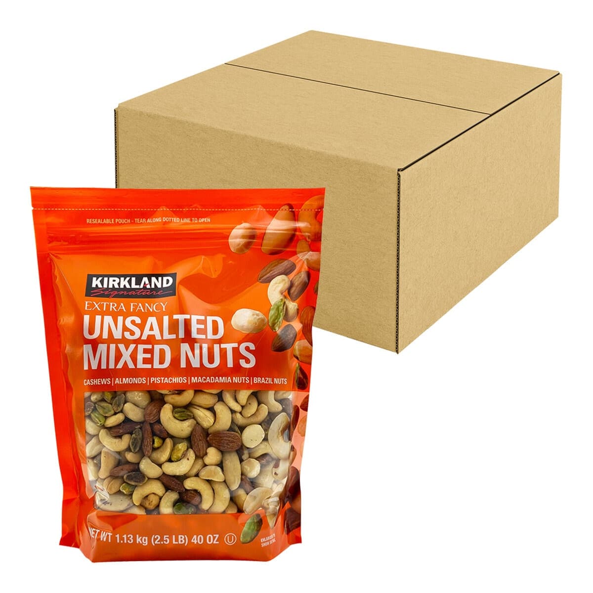 Koklan Unflavored Mixed Nuts 1,13 kg X 6 bags