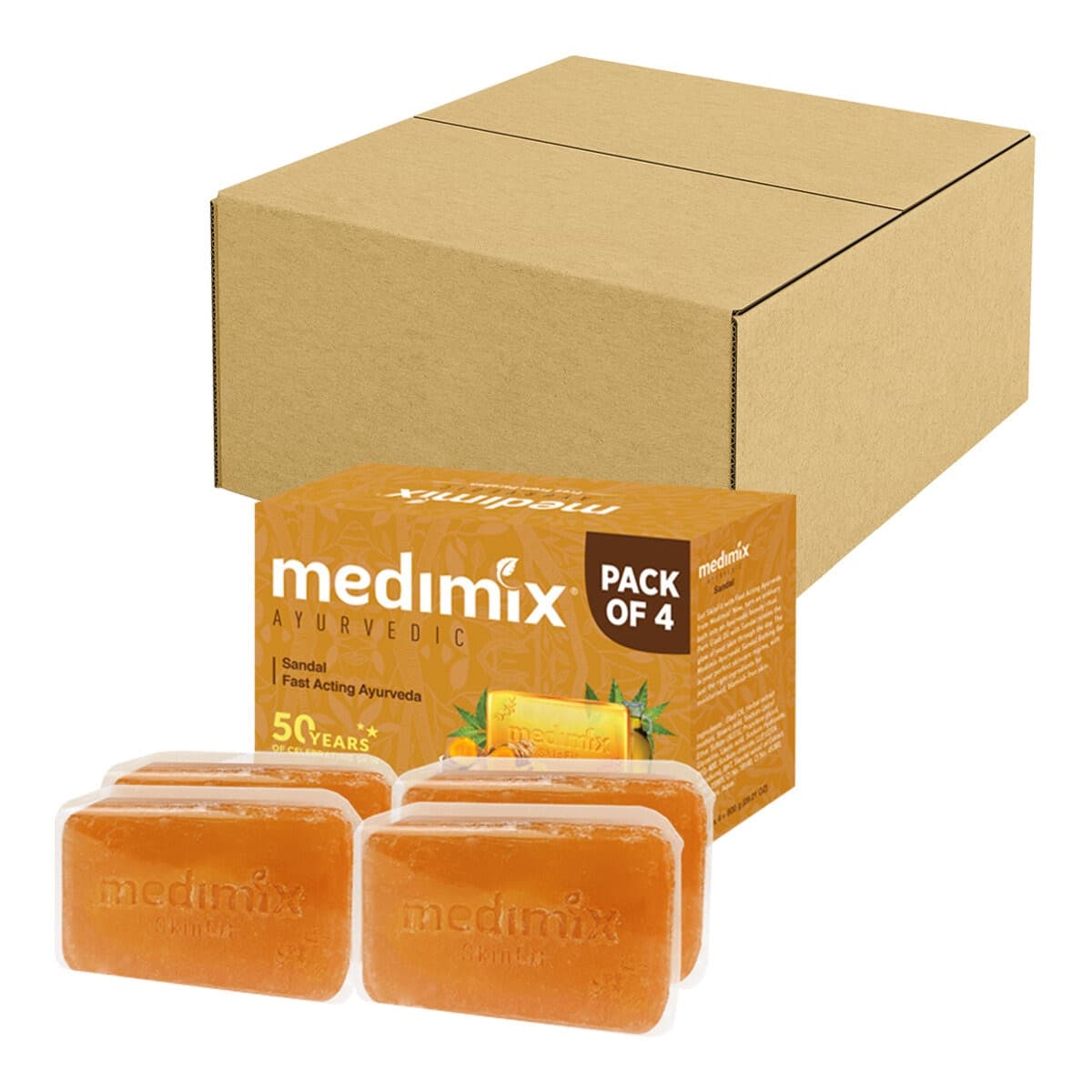 Medimix India Green Emerald Royal Herb Bath Soap Sandalwood 200 gram x 64