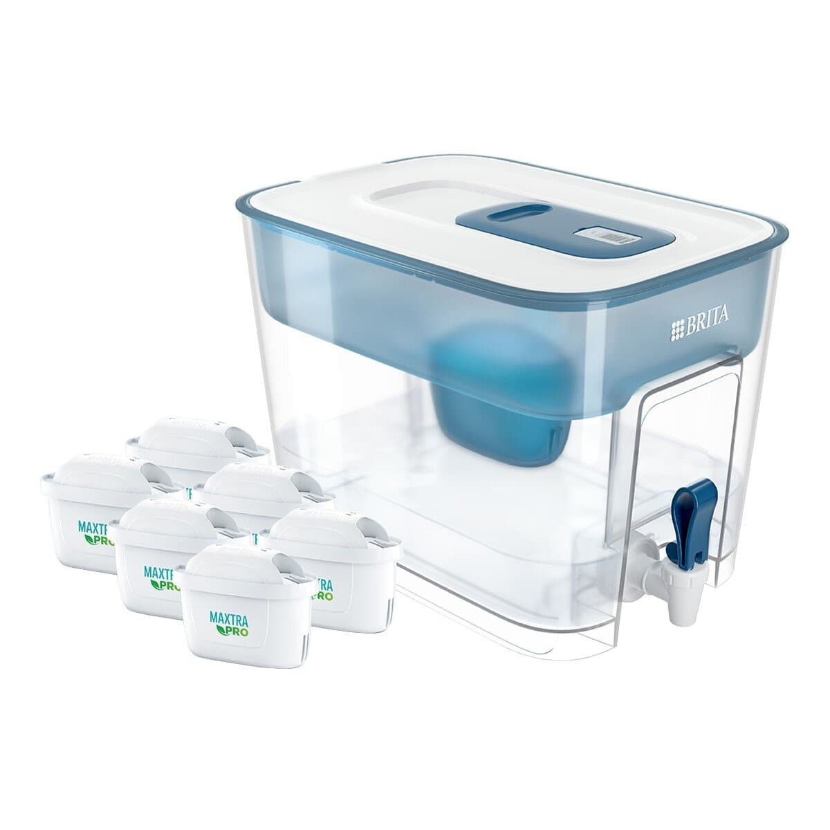 Brita Flow Water Filter Jug 8,2 Liter dengan 6 Paket Maxtra Pro Filter