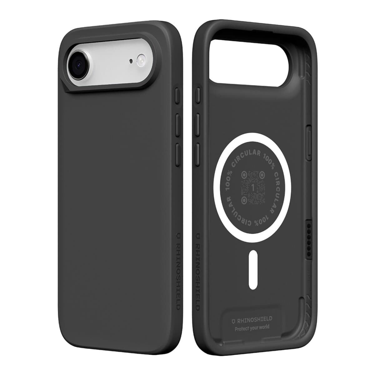 Rhino Shield iPhone Air SolidX (Kompatibel dengan MagSafe) Casing Pelindung Pelindung Kejut & Bantal yang Diperkuat & Bantalan Pelindung Jatuh + Pelindung Kaca Tempered Anti-Biru 9H Klasik Hitam