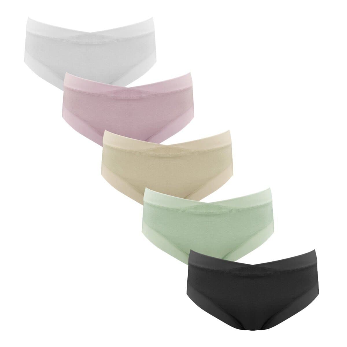 Body Blue Women's Panties Set L Skin+White+Pink+Green+Black