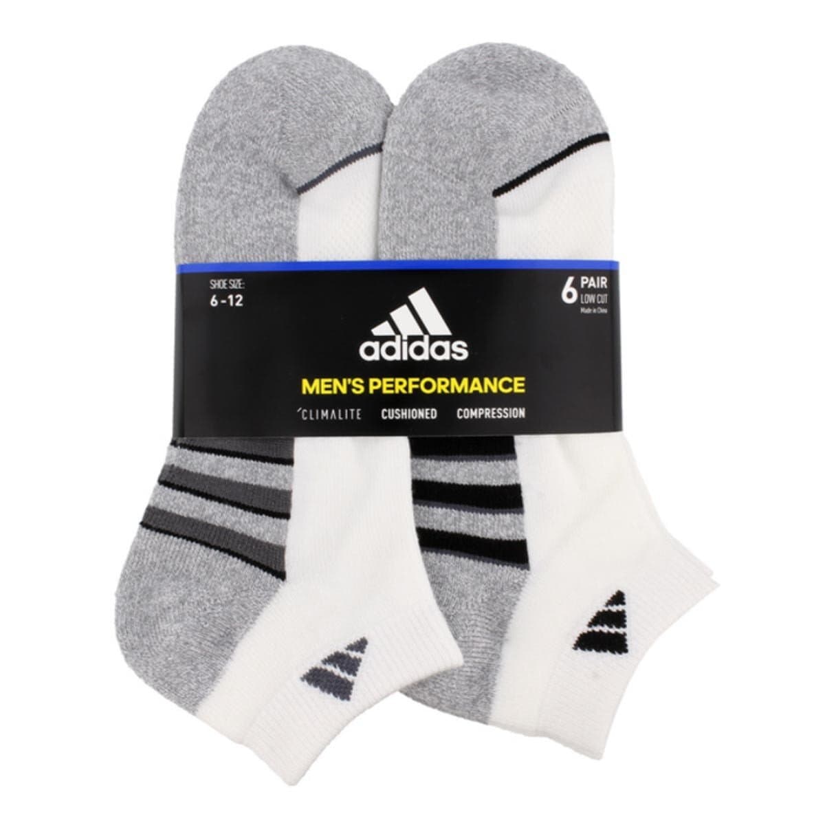 Sok Olahraga Pria Adidas Putih 6 Pasang
