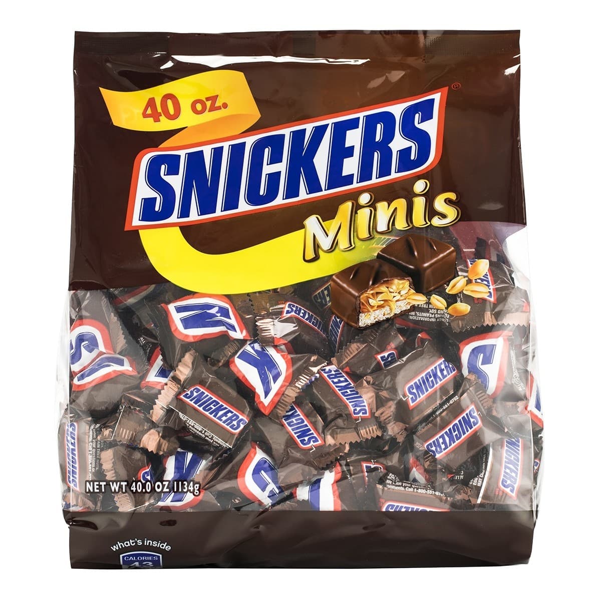 Snickers Cokelat Kacang Peanuts Mini Sachet 9 Gram X 126 Sachet