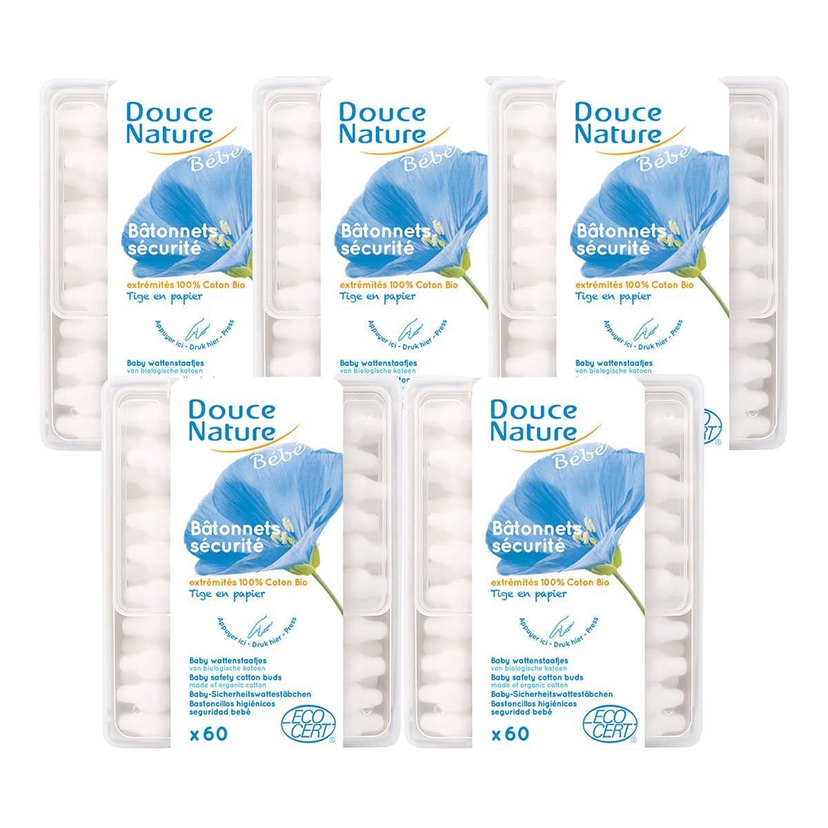 Douce Nature Cotton Bud Aman Untuk Bayi dan Anak-Anak 300 Buah