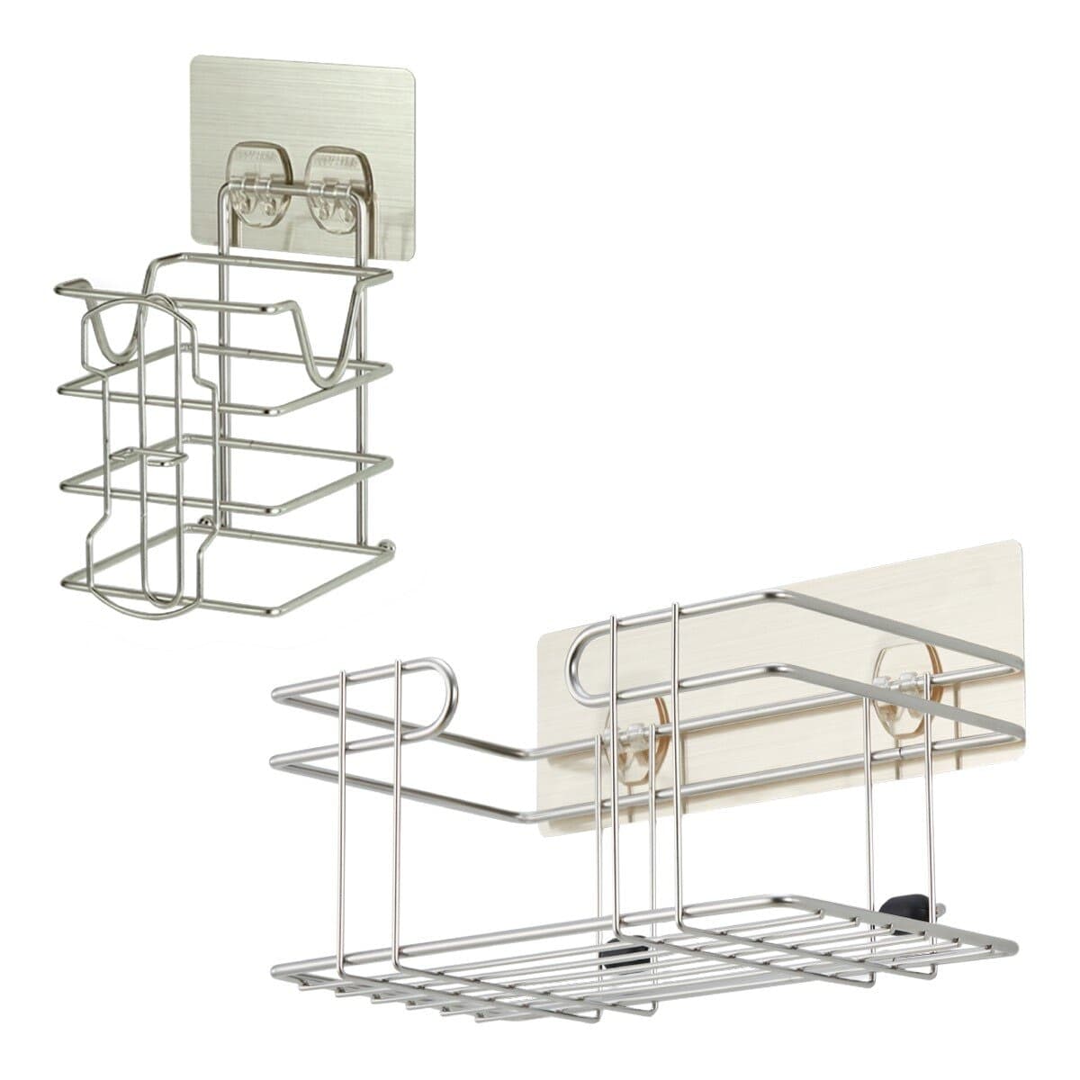 Kitchen Way Multi-Purpose Shelf + Hairdryer Holder Set