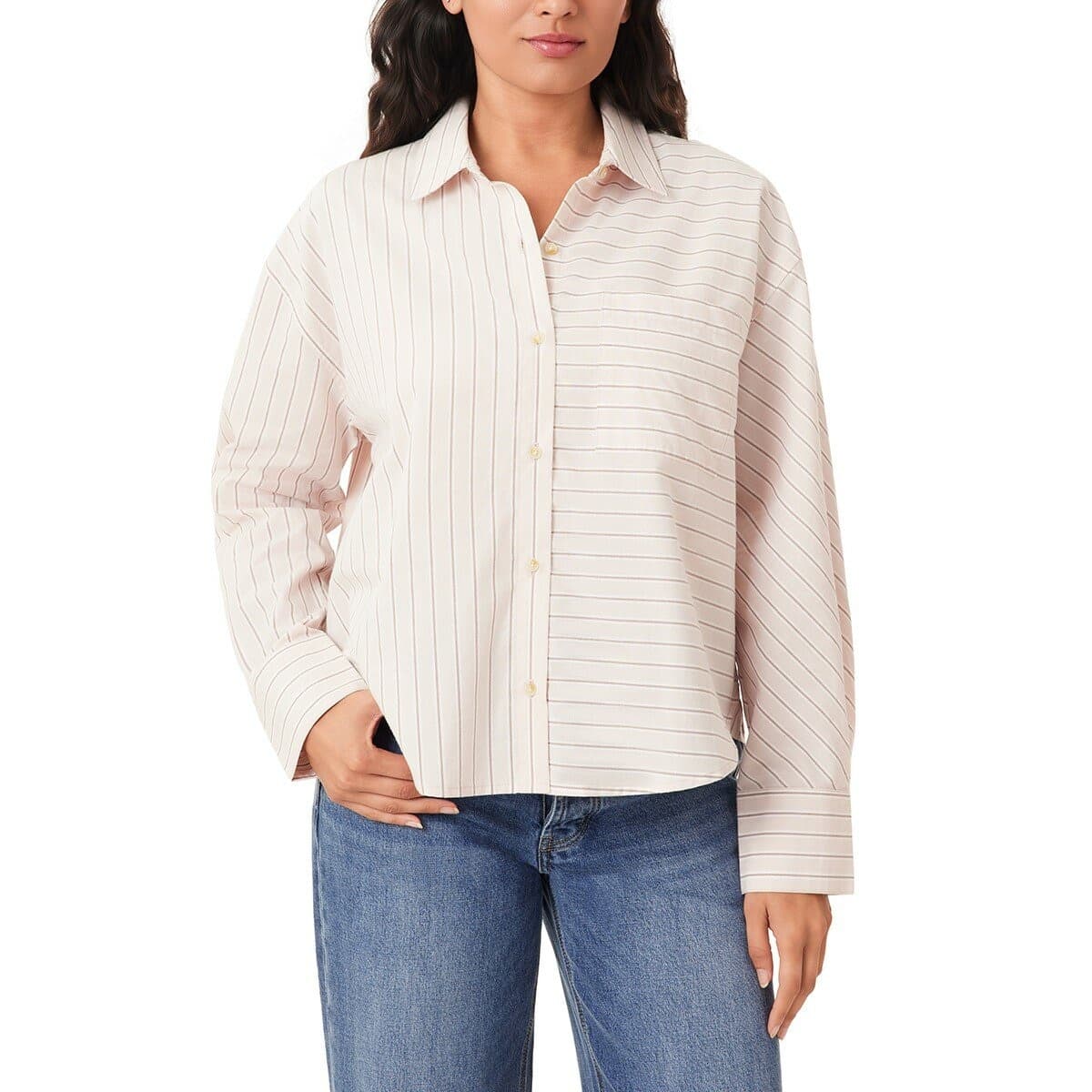 Kemeja Panjang Lengan Wanita Scotch & Soda Merah Muda S