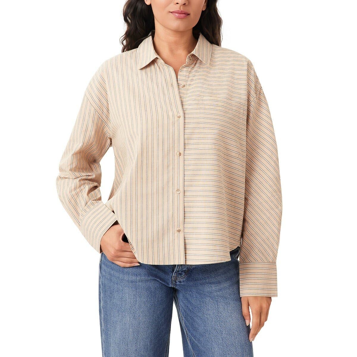 Scotch & Soda Atasan Lengan Panjang Wanita Coklat XL