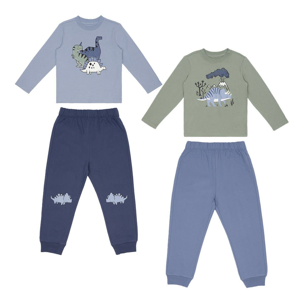 Pekkle Set Baju Anak Panjang Lengan dan Celana Dinosaurus 3T
