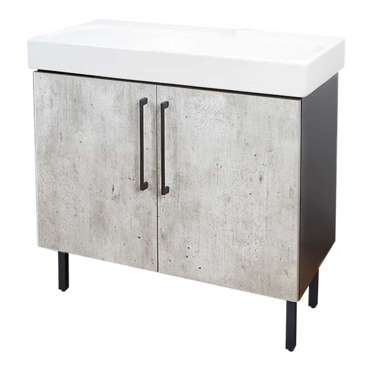 Kohler Flexispace Lemari Kamar Mandi 90cm Warna Putih Abu-abu